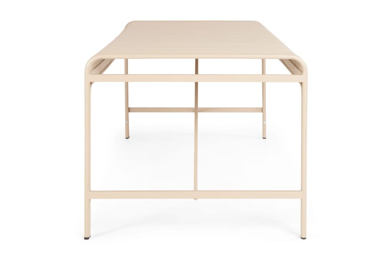 Jarva Stort Rektangulärt Matbord Utomhus 200 cm i metall - Beige - Utemöbler - Utebord & trädgårdsbord - Matbord utomhus
