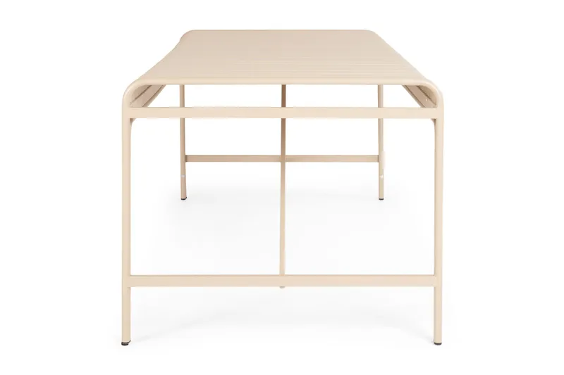 Jarva Stort Rektangulärt Matbord Utomhus 200 cm i metall - Beige - Utemöbler - Utebord & trädgårdsbord - Matbord utomhus