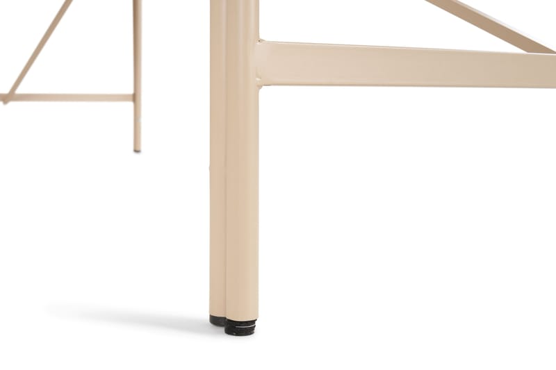 Jarva Stort Rektangulärt Matbord Utomhus 200 cm i metall - Beige - Utemöbler - Utebord & trädgårdsbord - Matbord utomhus