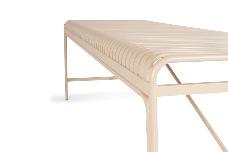 Jarva Stort Rektangulärt Matbord Utomhus 200 cm i metall - Beige - Utemöbler - Utebord & trädgårdsbord - Matbord utomhus