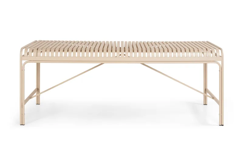 Jarva Stort Rektangulärt Matbord Utomhus 200 cm i metall - Beige - Utemöbler - Utebord & trädgårdsbord - Matbord utomhus