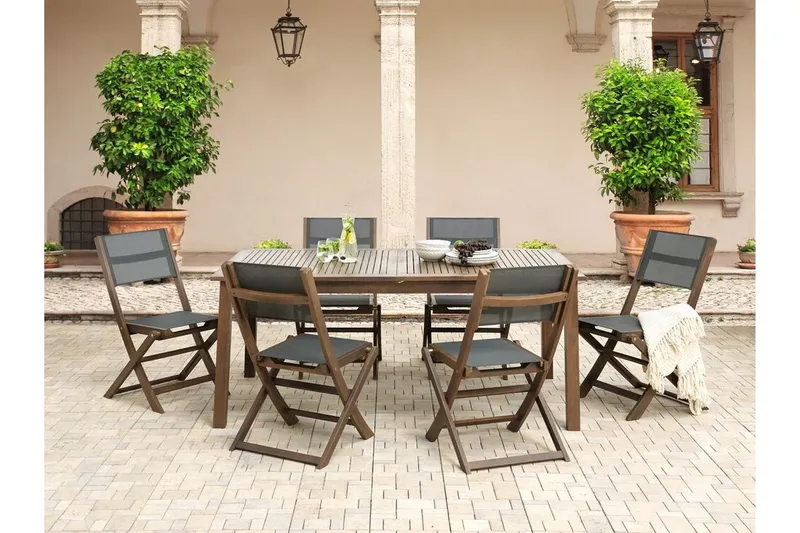 Kettelle Matbord Utomhus 100x180 cm - Mörkbrun - Utemöbler - Utebord & trädgårdsbord - Matbord utomhus