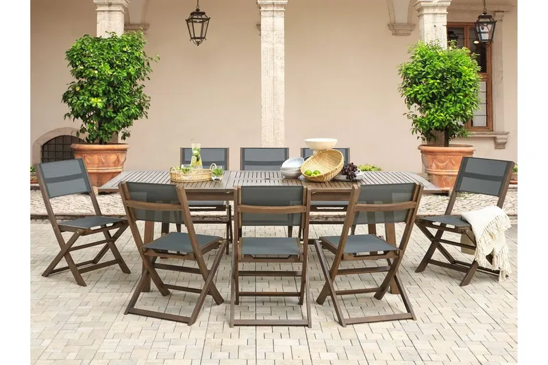 Kettelle Matbord Utomhus 100x180 cm - Mörkbrun - Utemöbler - Utebord & trädgårdsbord - Matbord utomhus