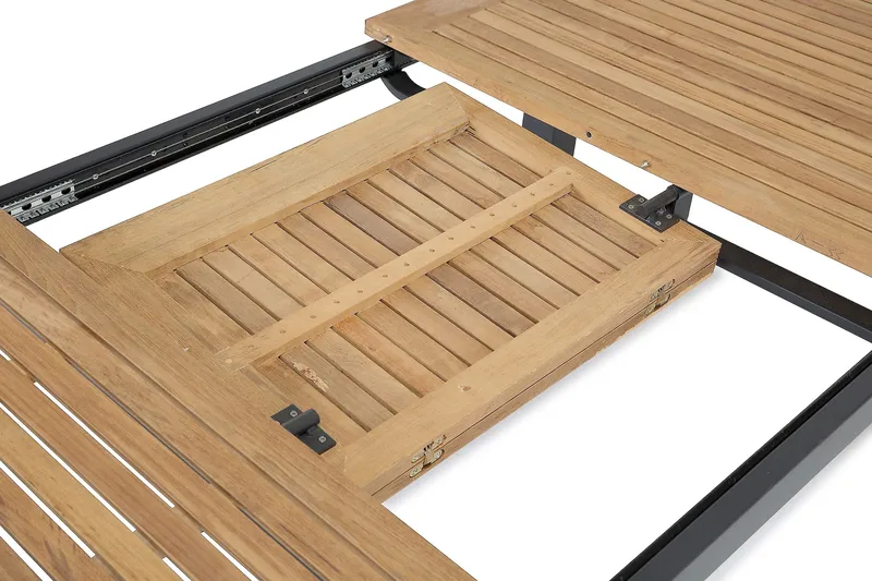 Las Vegas Förlängningsbart Matbord 152-210x90 cm - Svart / Natur - Utemöbler - Utebord & trädgårdsbord - Matbord utomhus