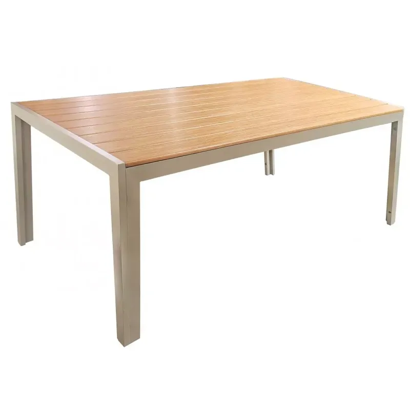 Las Vegas matbord 205x90cm - Beige / Ek aintwood, Beige / Ek aintwood