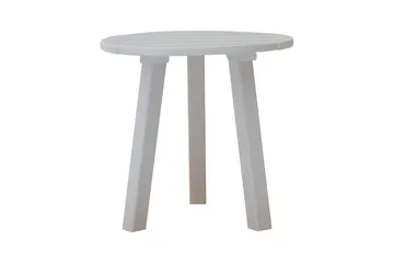 KVARNVIK Runt Litet Soffbord och Sidobord Utomhus 50 cm Trä - Vit - Utemöbler - Utebord & trädgårdsbord - Loungebord & soffbord utomhus