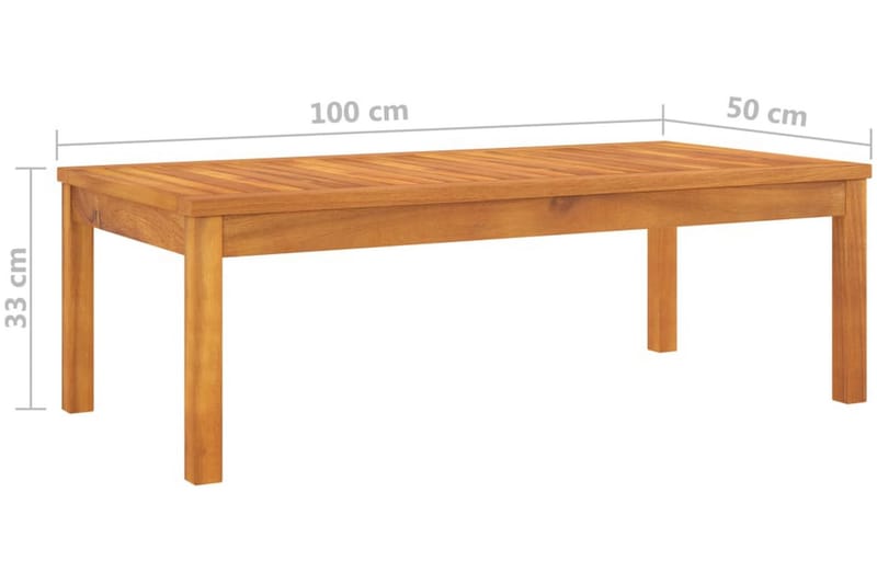 Loungbord och Soffbord Utomhus 100 cm Trä Akacia - Brun - Utemöbler - Utebord & trädgårdsbord - Loungebord & soffbord utomhus