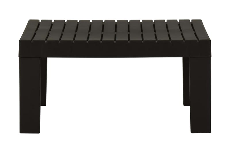 Loungebord för trädgården plast grå - Grå - Loungebord & soffbord utomhus - Balkongbord