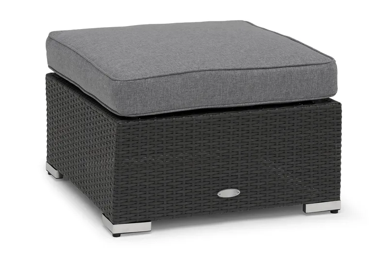 MADISON Soffbord och Loungebord Utomhus 64 cm Konstrotting Glas, Svart