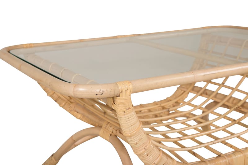 Moana Cafébord och Kaffebord Utomhus 95 cm Ljus Trä - Beige - Utemöbler - Utebord & trädgårdsbord - Loungebord & soffbord utomhus