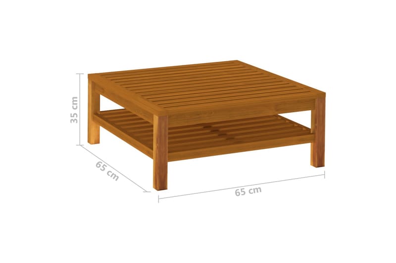 Soffbord 65x65x35 cm massivt akaciaträ - Brun - Utemöbler - Utebord & trädgårdsbord - Loungebord & soffbord utomhus