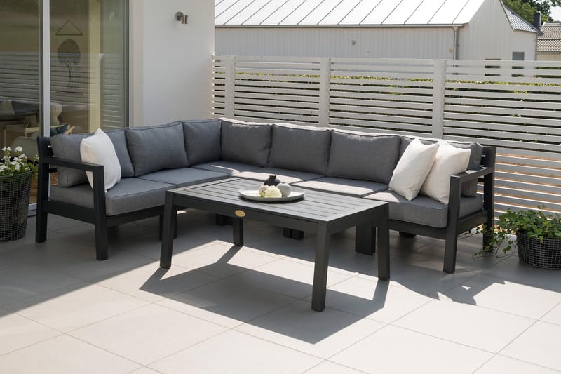 STOLTÖ Matbord och Soffbord Utomhus 120 cm Furu Trä - Svart - Utemöbler - Utebord & trädgårdsbord - Loungebord & soffbord utomhus