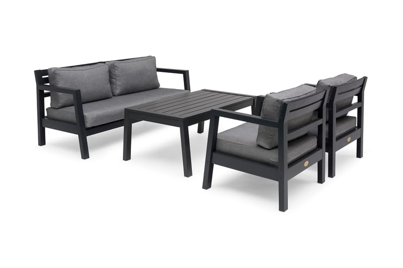 STOLTÖ Matbord och Soffbord Utomhus 120 cm Furu Trä - Svart - Utemöbler - Utebord & trädgårdsbord - Loungebord & soffbord utomhus