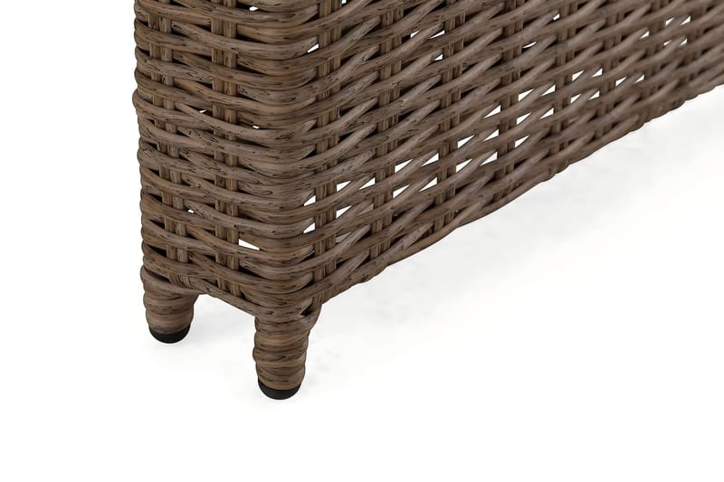 Marcus Rektangulärt Matbord utomhus 160x90 cm i konstrotting med glasskiva - Natur / Beige - Utemöbler - Utebord & trädgårdsbord - Matbord utomhus