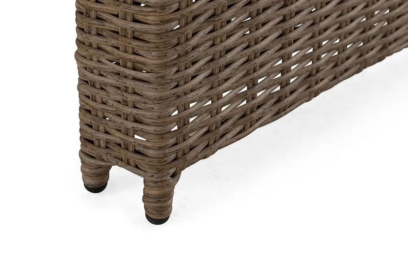 Marcus Stort Matbord Utomhus 200x100 cm – Utebord i konstrotting med glasskiva för Uteplats och Trädgård - Natur Trä - Utemöbler - Utebord & trädgårdsbord - Matbord utomhus