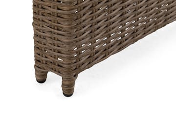Marcus Stort Matbord Utomhus 200x100 cm – Utebord i konstrotting med glasskiva för Uteplats och Trädgård - Natur Trä - Utemöbler - Utebord & trädgårdsbord - Matbord utomhus