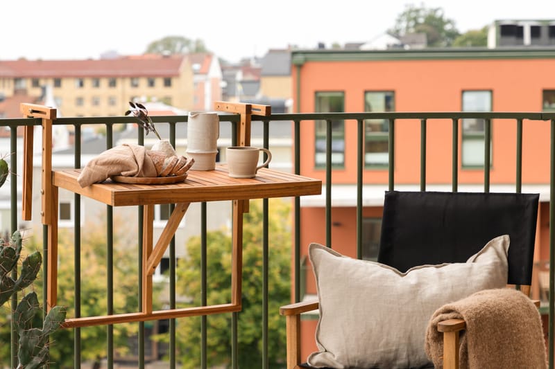 Marion Balkongbord Utomhus 60x45 cm - Trä/Natur - Utemöbler - Utebord & trädgårdsbord - Matbord utomhus