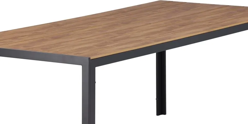 Matbord 205x90 cm i polywood och svart aluminium för uteplats | Break, undefined