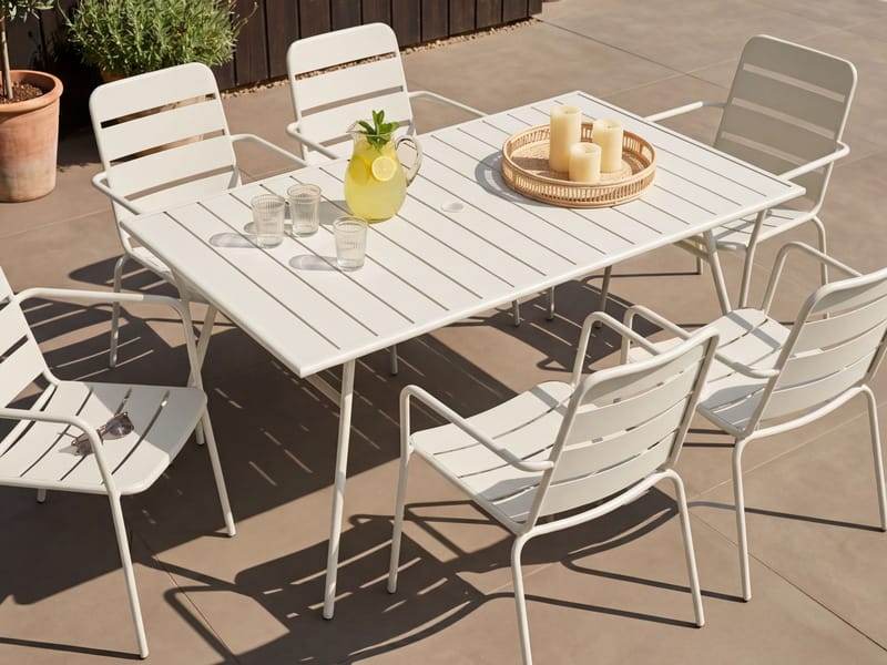 Matbord Terenzo 160 cm - Ljusbeige - Utemöbler - Utebord & trädgårdsbord - Matbord utomhus