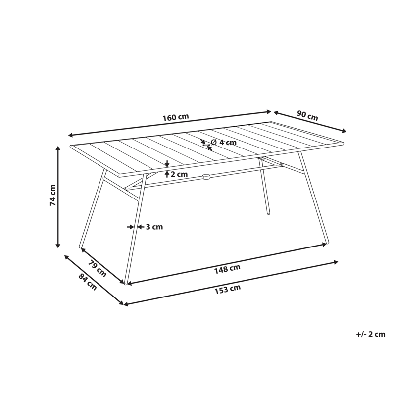 Matbord Terenzo 160 cm - Mintgrön - Utemöbler - Utebord & trädgårdsbord - Matbord utomhus