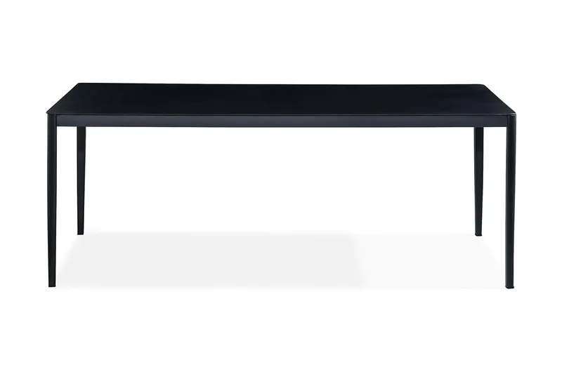 Alex Matbord Utomhus 200x100 cm Utebord med bordsskiva i glas och aluminium ben - Svart / Grå stenlook - Utemöbler - Utebord & trädgårdsbord - Matbord utomhus