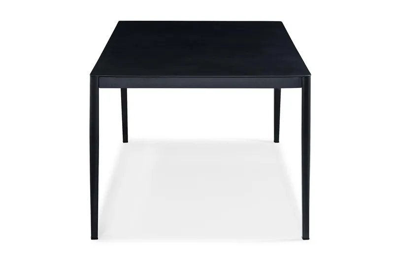 Alex Matbord Utomhus 200x100 cm Utebord med bordsskiva i glas och aluminium ben - Svart / Grå stenlook - Utemöbler - Utebord & trädgårdsbord - Matbord utomhus