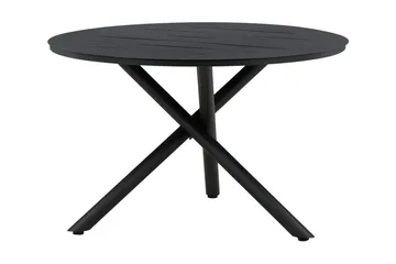 Alma Matbord Utomhus Rund 120 cm Svart - Venture Home - Utemöbler - Utebord & trädgårdsbord - Matbord utomhus