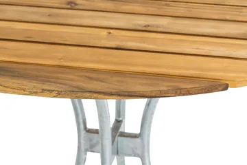 Arild Litet Runt Matbord Utomhus 110 cm - Utebord i Akaciaträ för Trädgård och Altan - Ljusbrun Natur - Utemöbler - Utebord & trädgårdsbord - Matbord utomhus