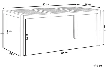 Bacoli Matbord Utomhus 180 cm - Brun - Utemöbler - Utebord & trädgårdsbord - Matbord utomhus