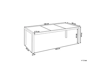 Bacoli Matbord Utomhus 180 cm - Grå - Utemöbler - Utebord & trädgårdsbord - Matbord utomhus