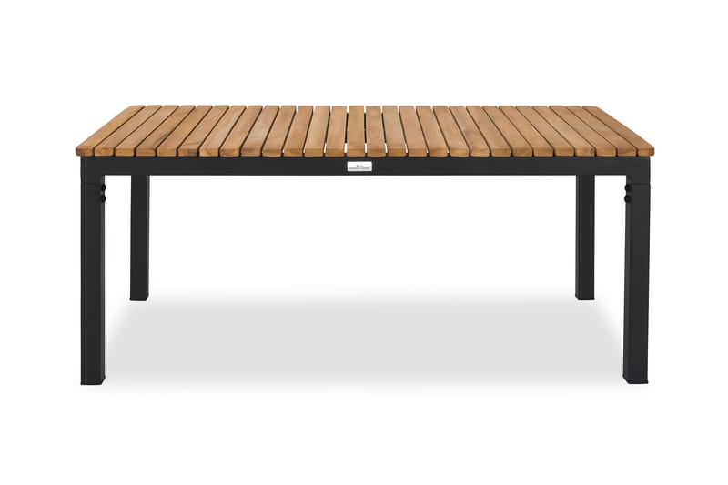Bahamas Soffbord Utomhus 110x60 cm Utebord i Teak med aluminium ben - Brun / Svart - Utemöbler - Utebord & trädgårdsbord - Matbord utomhus