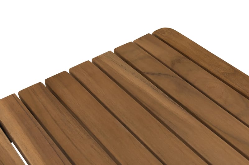 Bahamas Soffbord Utomhus 110x60 cm Utebord i Teak med aluminium ben - Brun / Svart - Utemöbler - Utebord & trädgårdsbord - Matbord utomhus