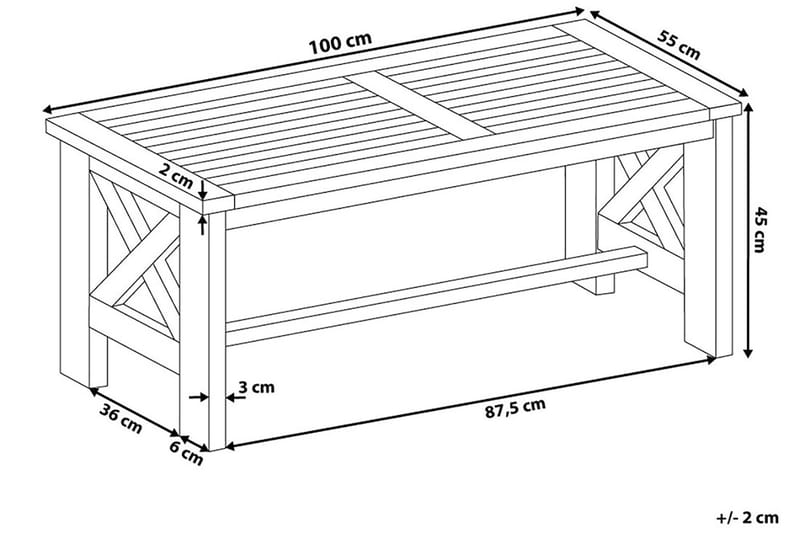 Baltic Trädgårdsbord 100 cm - Vit - Utemöbler - Utebord & trädgårdsbord - Matbord utomhus