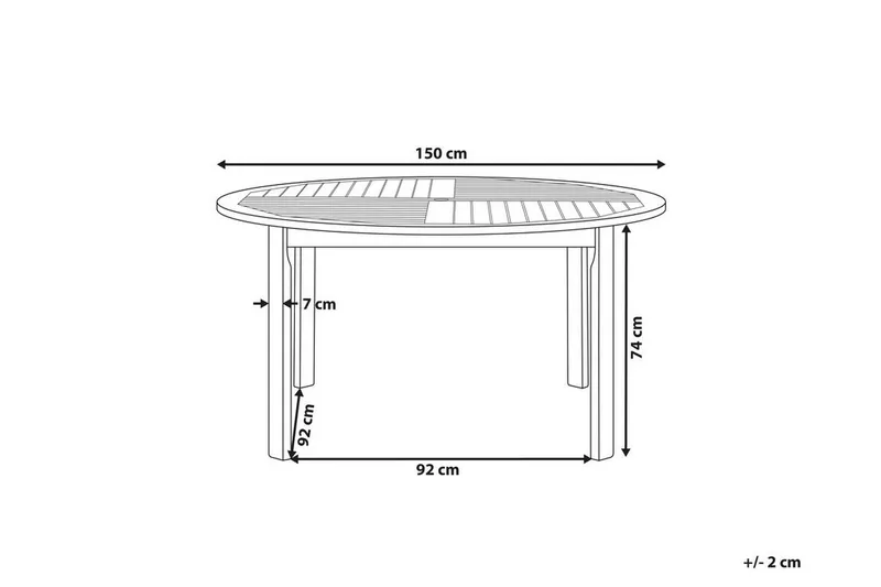 Barrata Matbord Utomhus 150 cm - Akacia - Utemöbler - Utebord & trädgårdsbord - Matbord utomhus