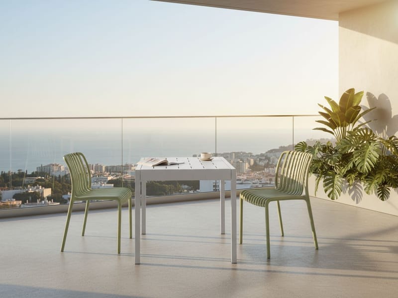 Matbord utomhus Bartica 81x84 cm - Grå - Utemöbler - Utebord & trädgårdsbord - Matbord utomhus