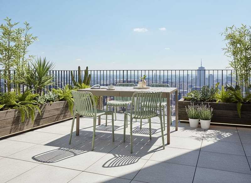 Matbord utomhus Bartica 84x154 cm - Beige - Utemöbler - Utebord & trädgårdsbord - Matbord utomhus