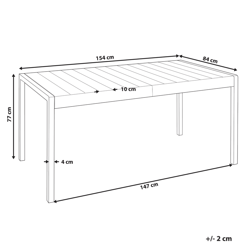 Matbord utomhus Bartica 84x154 cm - Brun - Utemöbler - Utebord & trädgårdsbord - Matbord utomhus