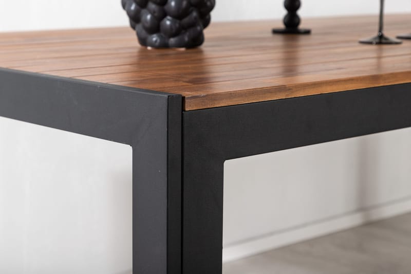 Bois Matbord Utomhus 200 cm Svart/Brun - Venture Home - Utemöbler - Utebord & trädgårdsbord - Matbord utomhus