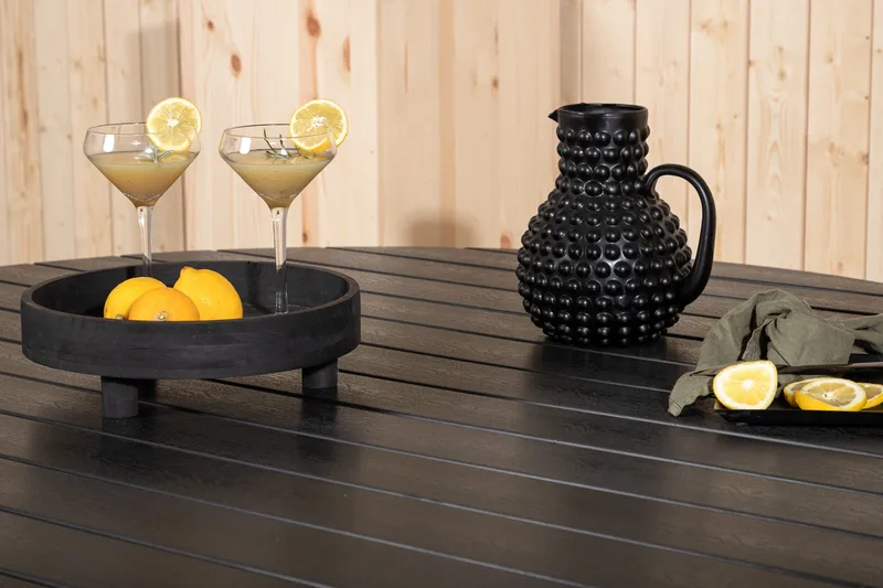 Break Matbord Utomhus 150 cm Rund - Svart - Utemöbler - Utebord & trädgårdsbord - Matbord utomhus