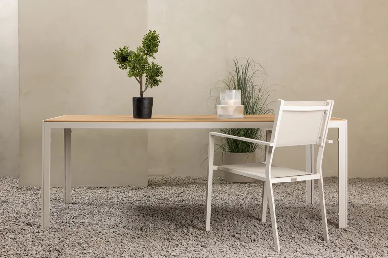 Break Matbord Utomhus 90x205 cm - Beige - Utemöbler - Utebord & trädgårdsbord - Matbord utomhus