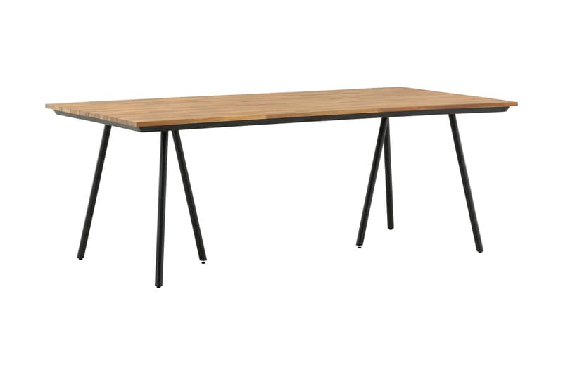 Chan Matbord Utomhus 200 cm - Svart/Brun - Utemöbler - Utebord & trädgårdsbord - Matbord utomhus