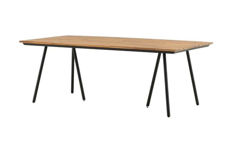Chan Matbord Utomhus 200 cm - Svart/Brun - Utemöbler - Utebord & trädgårdsbord - Matbord utomhus