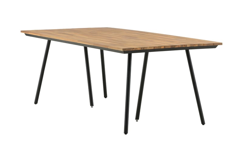 Chan Matbord Utomhus 200 cm - Svart/Brun - Utemöbler - Utebord & trädgårdsbord - Matbord utomhus
