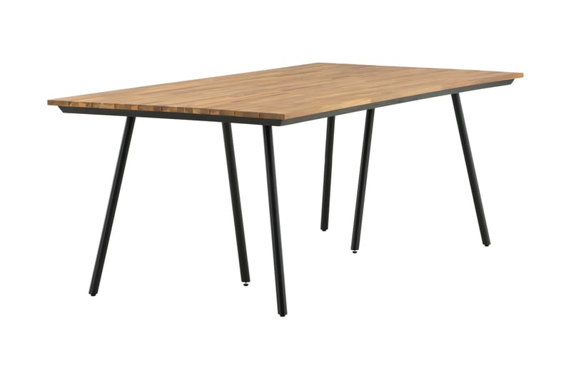 Chan Matbord Utomhus 200 cm - Svart/Brun - Utemöbler - Utebord & trädgårdsbord - Matbord utomhus