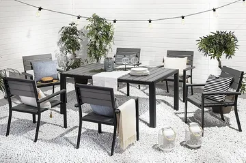 Como Trädgårdsbord 150 cm - Grå - Utemöbler - Utebord & trädgårdsbord - Matbord utomhus