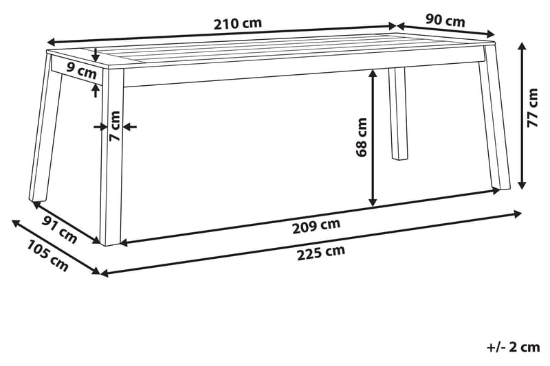 Coteto Matbord Utomhus 210 cm - Akacia - Utemöbler - Utebord & trädgårdsbord - Matbord utomhus