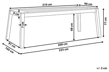 Coteto Matbord Utomhus 210 cm - Akacia - Utemöbler - Utebord & trädgårdsbord - Matbord utomhus