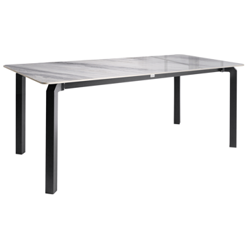 Matbord utomhus Feletto 90x180 cm Sten - Grå/Svart - Utemöbler - Utebord & trädgårdsbord - Matbord utomhus