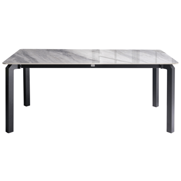 Matbord utomhus Feletto 90x180 cm Sten - Grå/Svart - Utemöbler - Utebord & trädgårdsbord - Matbord utomhus