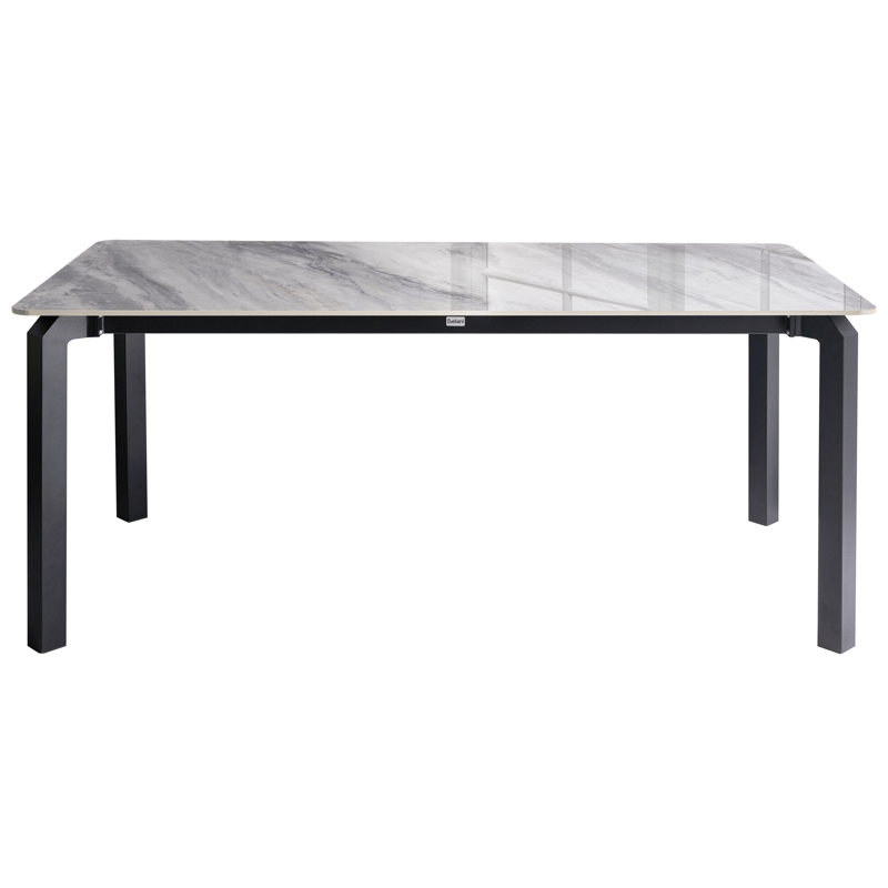 Matbord utomhus Feletto 90x180 cm Sten - Grå/Svart - Utemöbler - Utebord & trädgårdsbord - Matbord utomhus